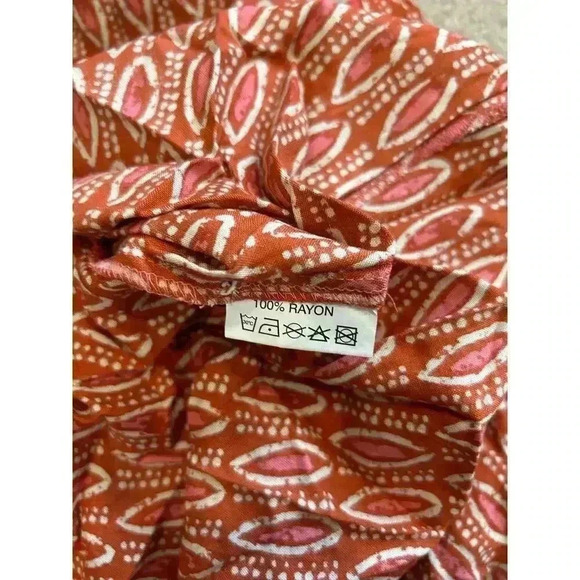 NWT Rock Flower Paper Darcy Spice Rayon Tunic Dress Orange Indian Print Size L - Picture 6 of 6